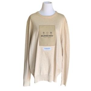 🆕 BURBERRY Style Logo-patch Sweatshirt 🆕